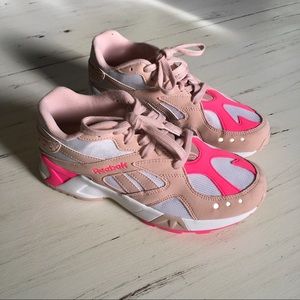 Reflecting Tan Reebok Sneakers